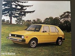 VOLKSWAGEN RABBIT Prospekt USA 1975 brochure - VW GOLF