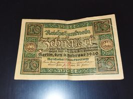 Billet 10 mark, Allemagne 1920