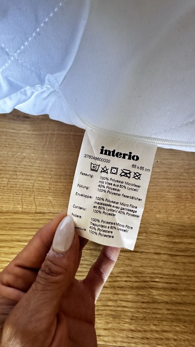 Interio Cuscini: Interio Kissen 65x65 cm weiss – Nuovo (secondo la descrizione) da Bern venduto da WiederWert 2