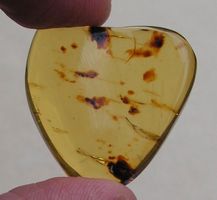 ♥ RAR: MEXIKO BERNSTEIN HERZ / HONIG - GRÜN - TALISMAN ♥