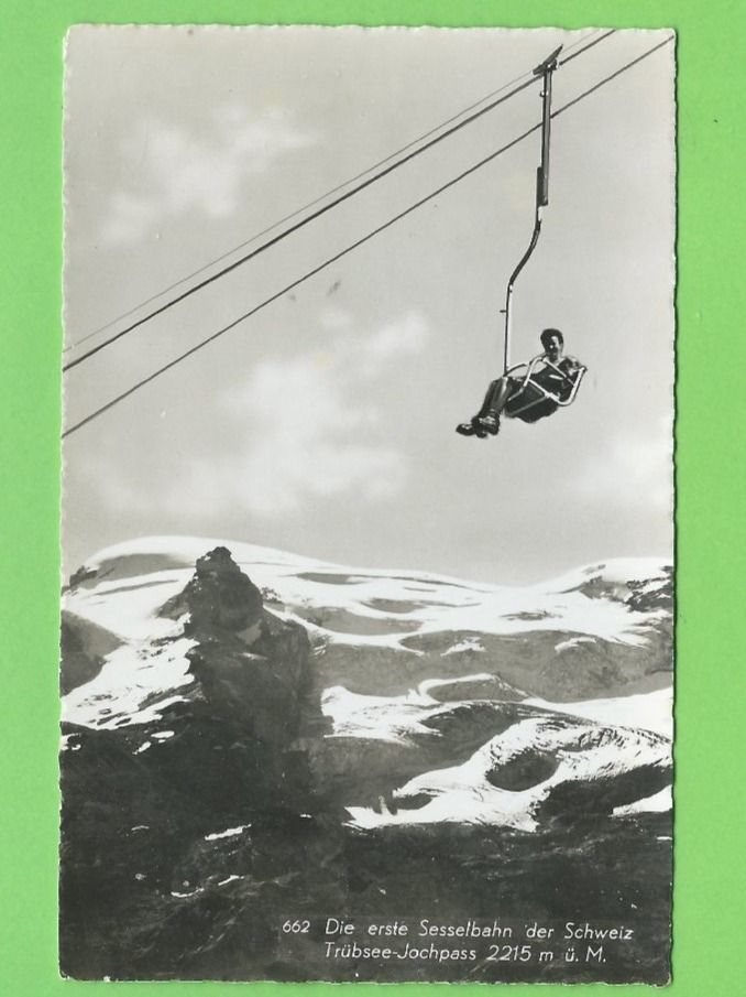 Cartoline postali: Trübsee-Jochpass, die erste Sesselbahn der Schweiz – Nuovo (secondo la descrizione) da Zürich venduto da t24_de