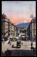 Genève, Rue du Mont-Blanc, Strassenbahn