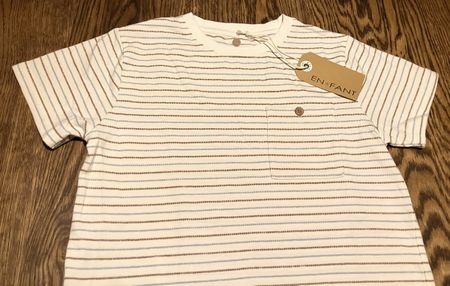 En*fant T-Shirt Eggnog Stripes 140 Neu mit Etikett