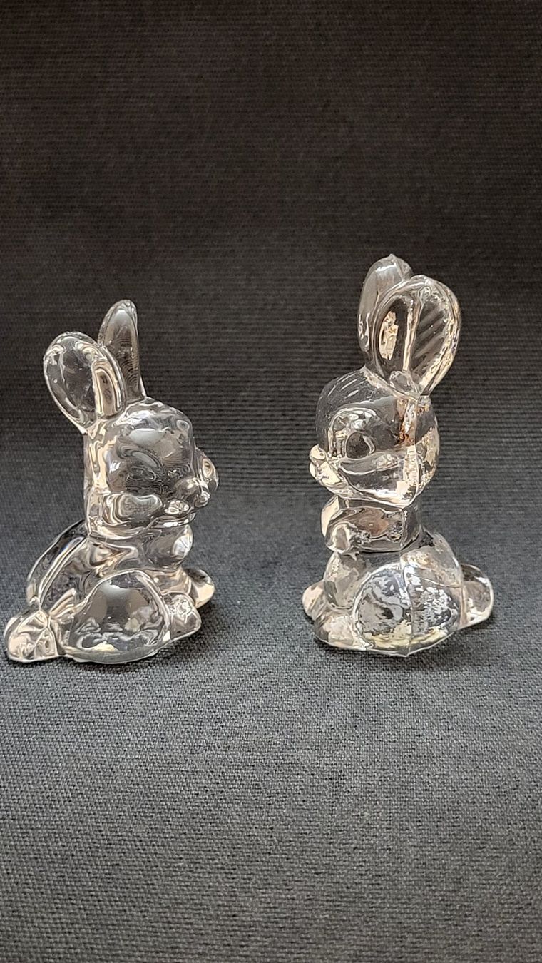 Statuette: Hasen-Paar aus Glas GOEBEL – Usato da Basel venduto da spinne02 1