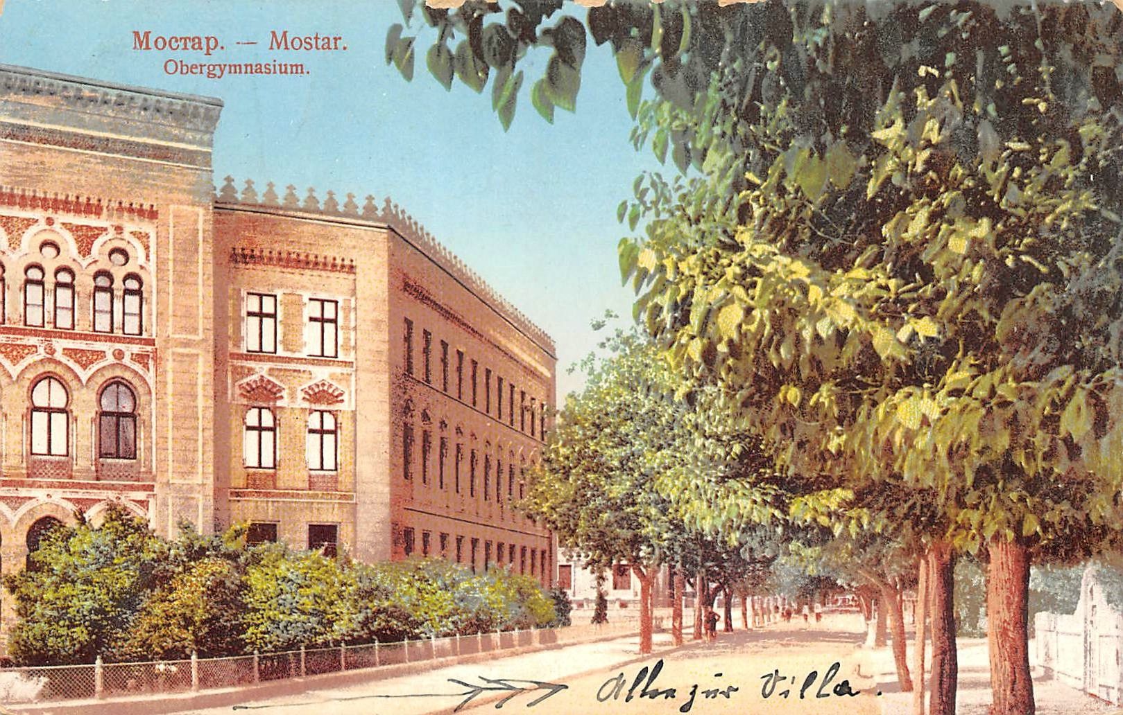 Cartoline postali: Mostar, Obergymnasium – Usato da Ottikon b.Kemptth. venduto da Neptun1974