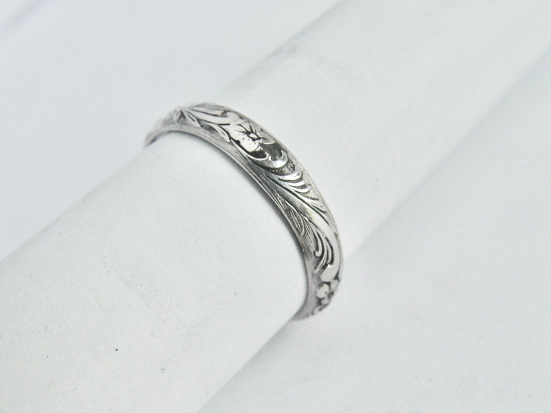 Anelli: Silber Ring mit Blumen Muster, Silber 925 – Usato da Henggart venduto da gernli 2