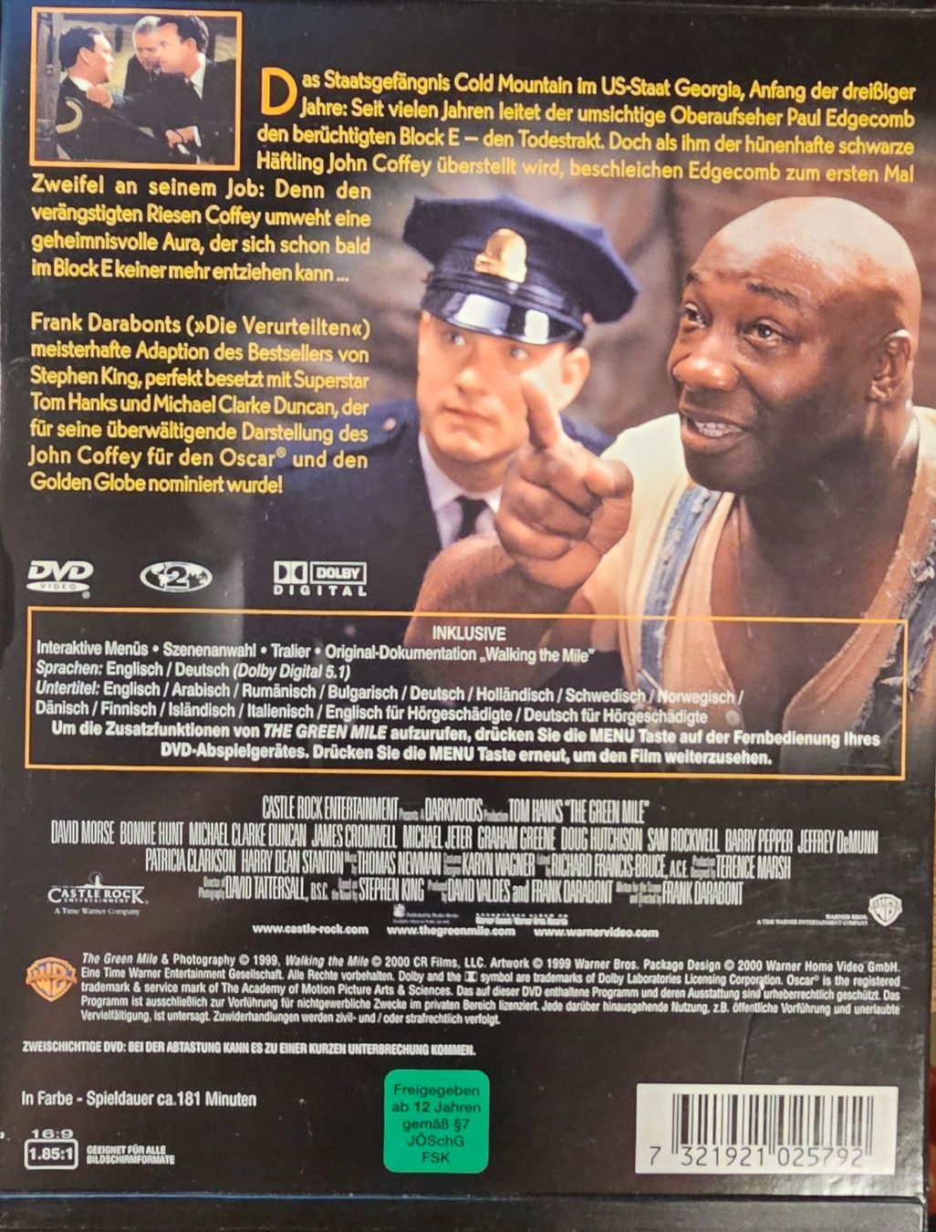 Alle DVDs: The Green Mile – Gebraucht aus Wahlen b. Laufen von Cg10 1