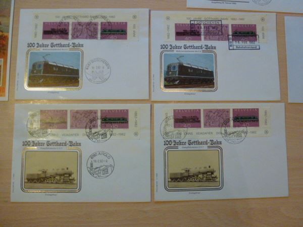 Alle Briefmarken: Lot 1982 ++ Varianten Gotthard Schweiz – Gebraucht aus Walkringen von Casablanca777 3