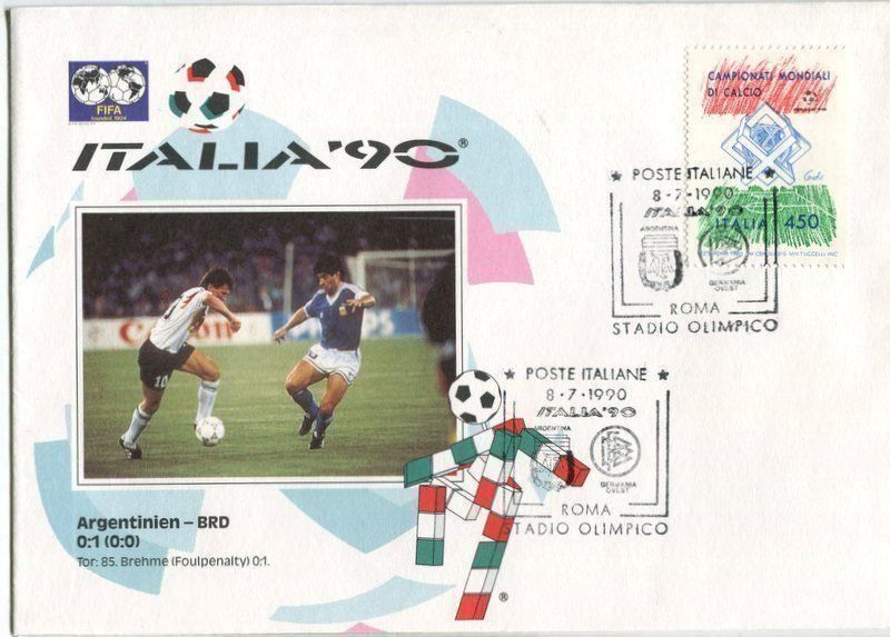 Tutti i francobolli: Ersttagsbrief "Fussball". Italien. – Nuovo e nell'imballaggio originale da Basel venduto da Butsch5