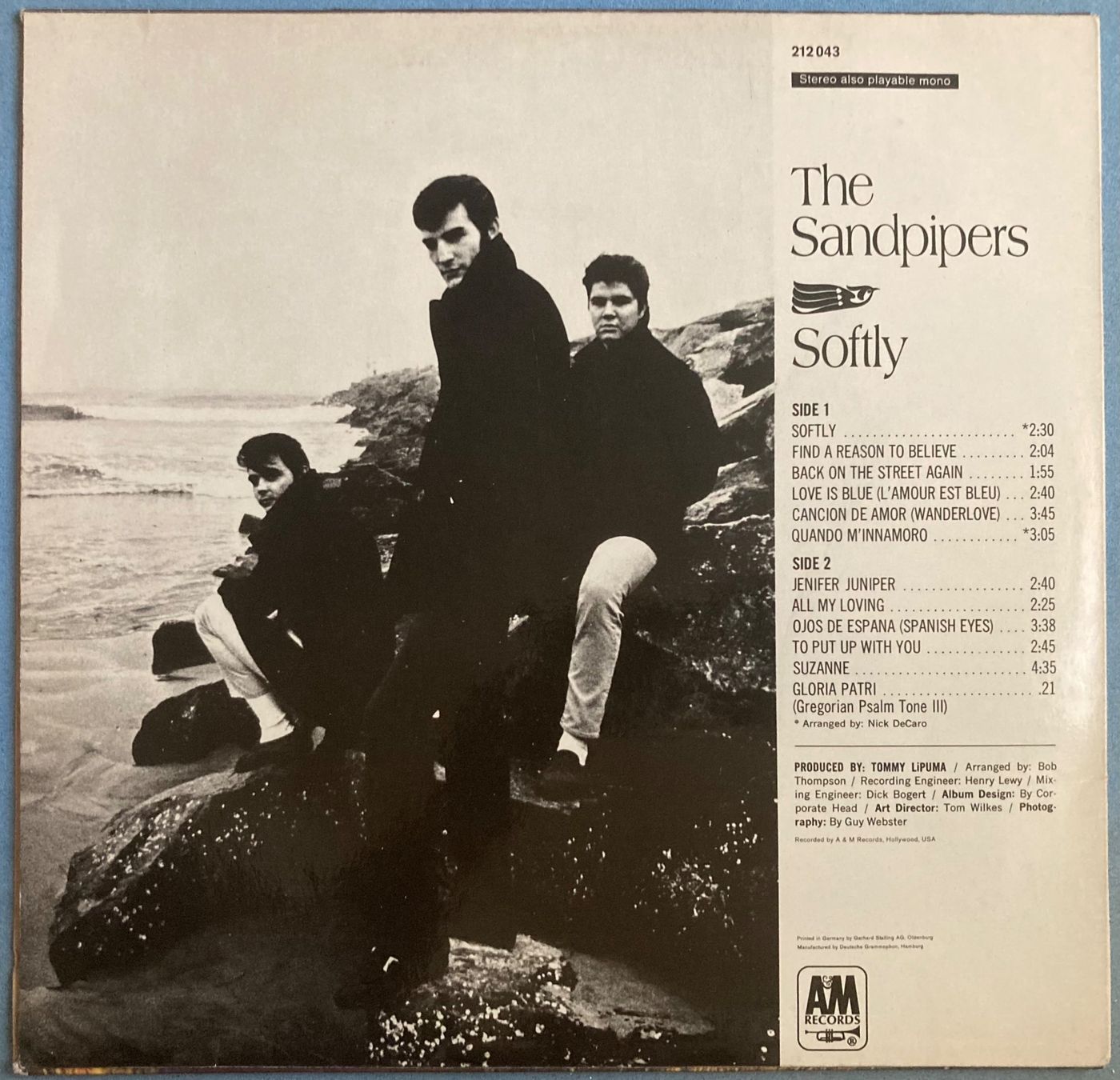 Dischi in vinile: THE SANDPIPERS - SOFTLY – Usato da Poliez-Pittet venduto da Newtown-Records 1