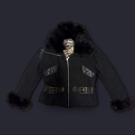 Mario Mariani Winterjacke mit Echtpelz-Details, Grösse M