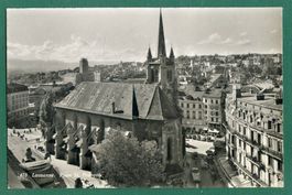 Lausanne, Plaçe St. François, ungelaufen, ca.1950