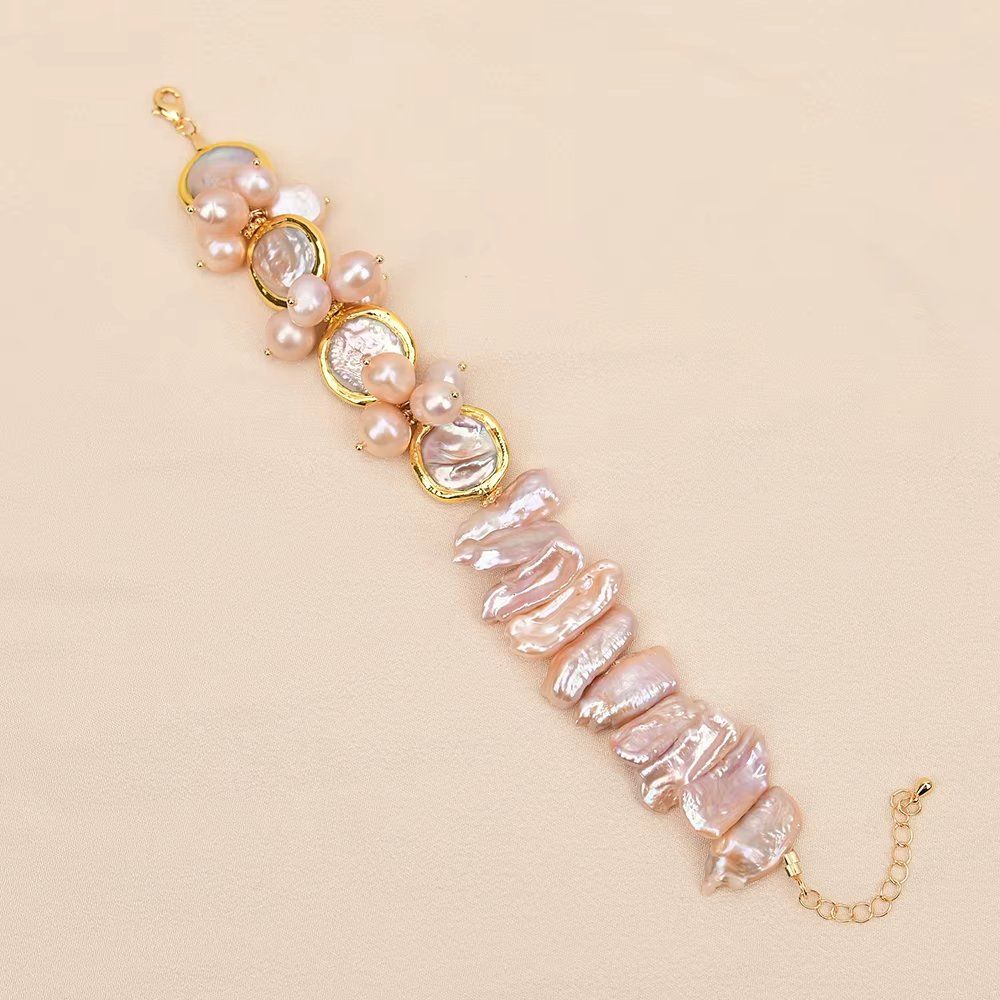 Bracciali & Braccialetti: Rosa Lua Perlen Armband Echt Bracelet Design Perle rose Vrai – Nuovo (secondo la descrizione) da Prilly venduto da ilyria73 5