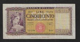Italien  500  Lire  Gebraucht