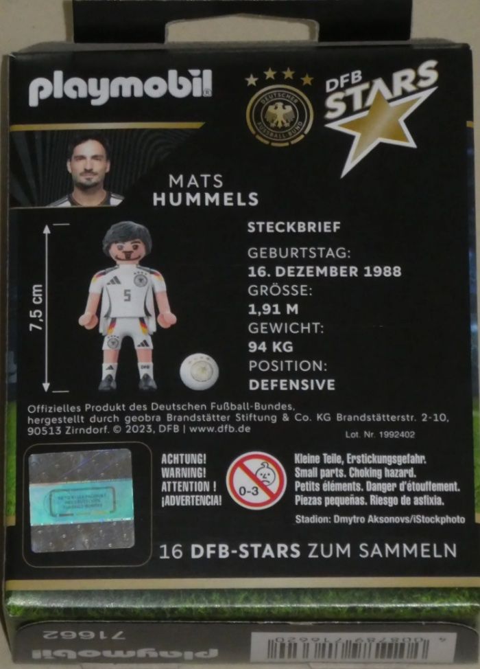 Playmobil Giocattoli: Playmobil 71662 Mats Hummels – Nuovo e nell'imballaggio originale da Wagenhausen venduto da Kahlen 1