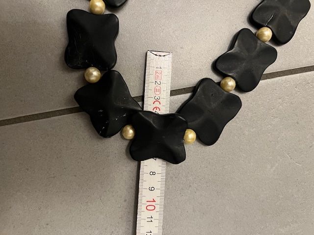 Onyx Catenine: Schöne Kette, Onyx mit Perlen 925 silber Verschluss – Usato da Neerach venduto da romiping 7