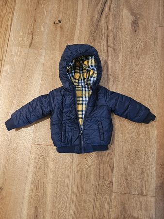 Süsse warme Winterjacke beidseitig tragbar, Grösse 80