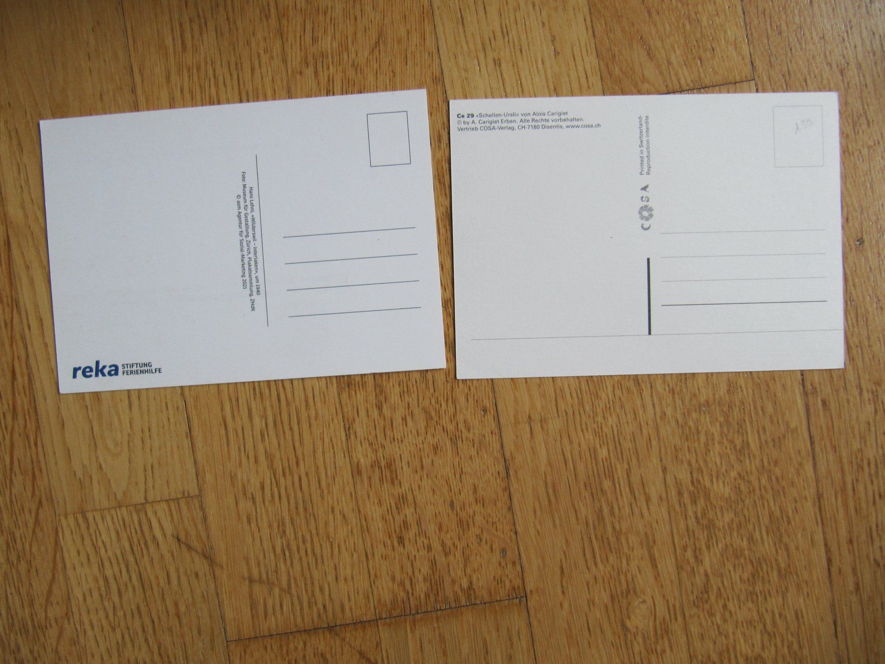 Cartoline postali: 2 Plakat-Postkarten CH Motive Ansichtskarten Inerlaken – Nuovo (secondo la descrizione) da Würenlos venduto da Carabella0 1