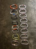 15 Kletterkarabiner Set gemischt gebrauchter Zustand
