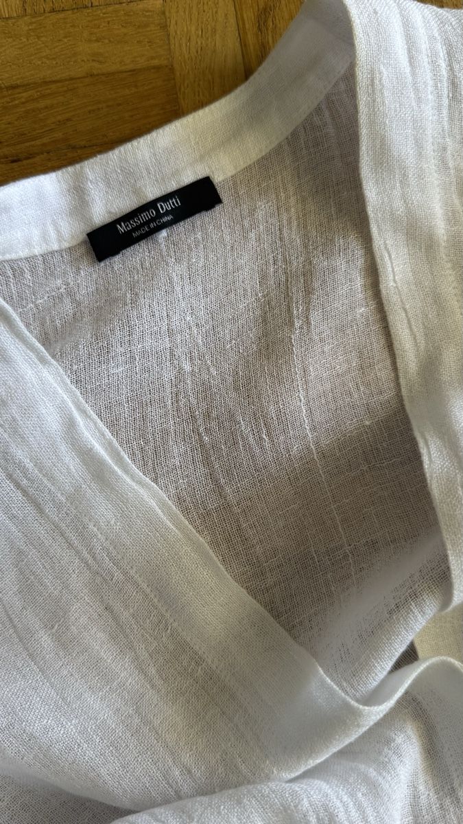 Massimo Dutti Blusen: Strukturhemd aus Leinen von Massimo Dutti.  – Neu (gemäss Beschreibung) aus Schaffhausen von R_Muzh 3