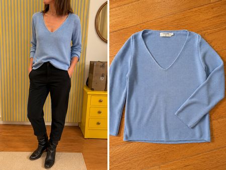 Très beau pull bleu de la marque Cream