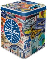 Retro Teedose, 100 g, Pan Am – Travel Collage – Geschenk