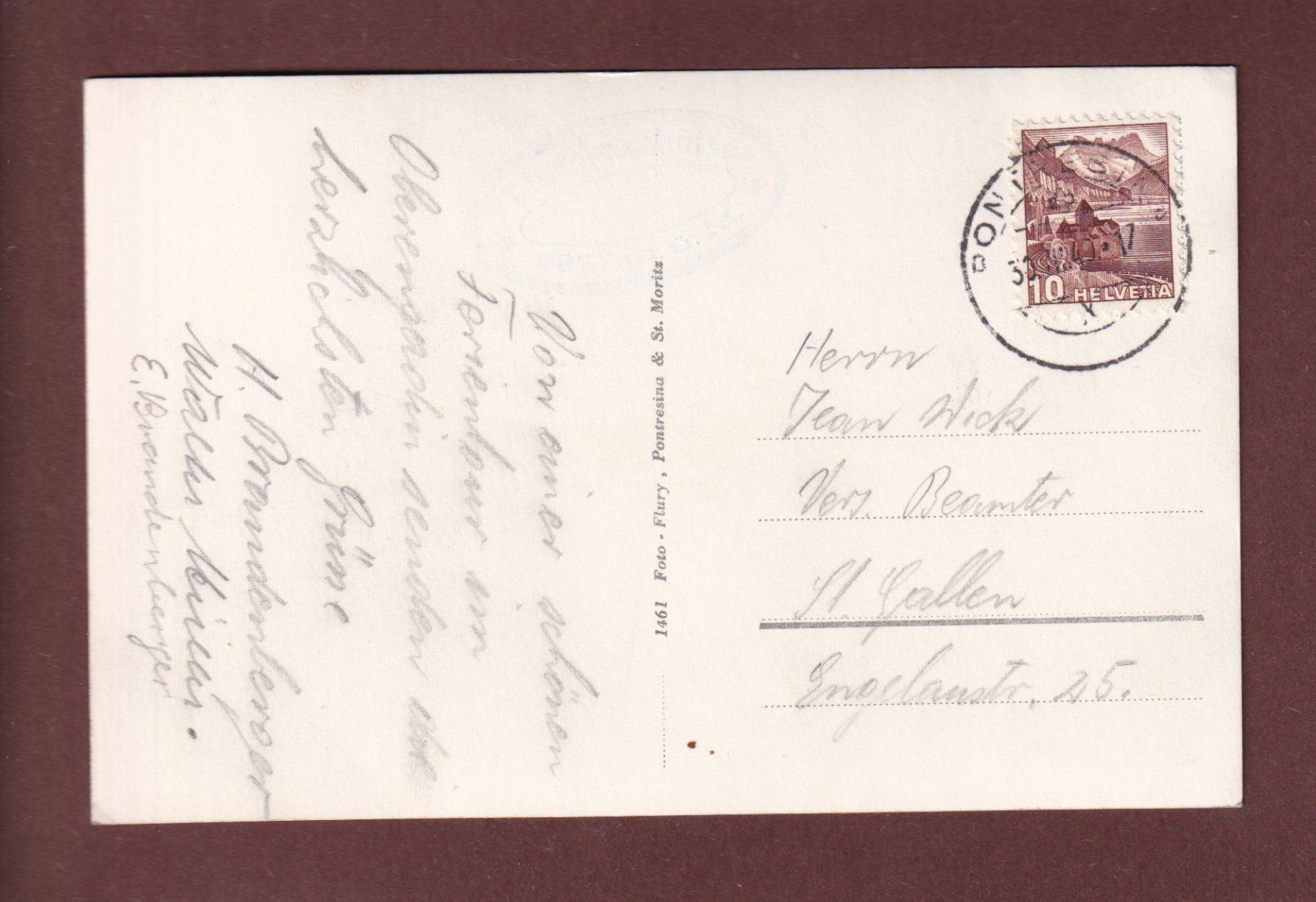 Ansichtskarten: DIAVOLEZZA-HÜTTE - 1940 – Gebraucht aus Pully von nicecards-shop 1