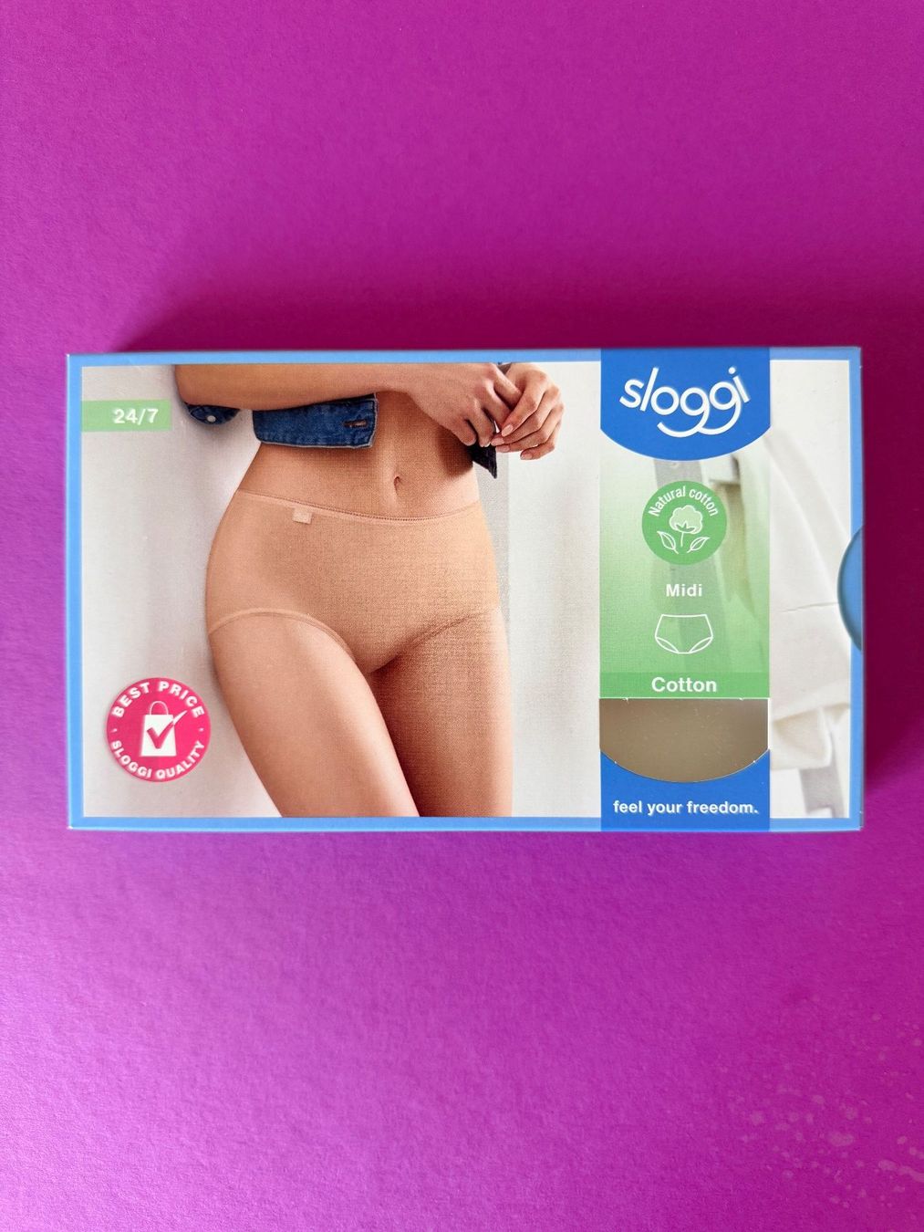 Sloggi Altra biancheria intima: SLOGGI Cotton, Slip Midi, Grösse 38, Farbe Braun – Nuovo e nell'imballaggio originale da Rudolfstetten venduto da gst_g7xl