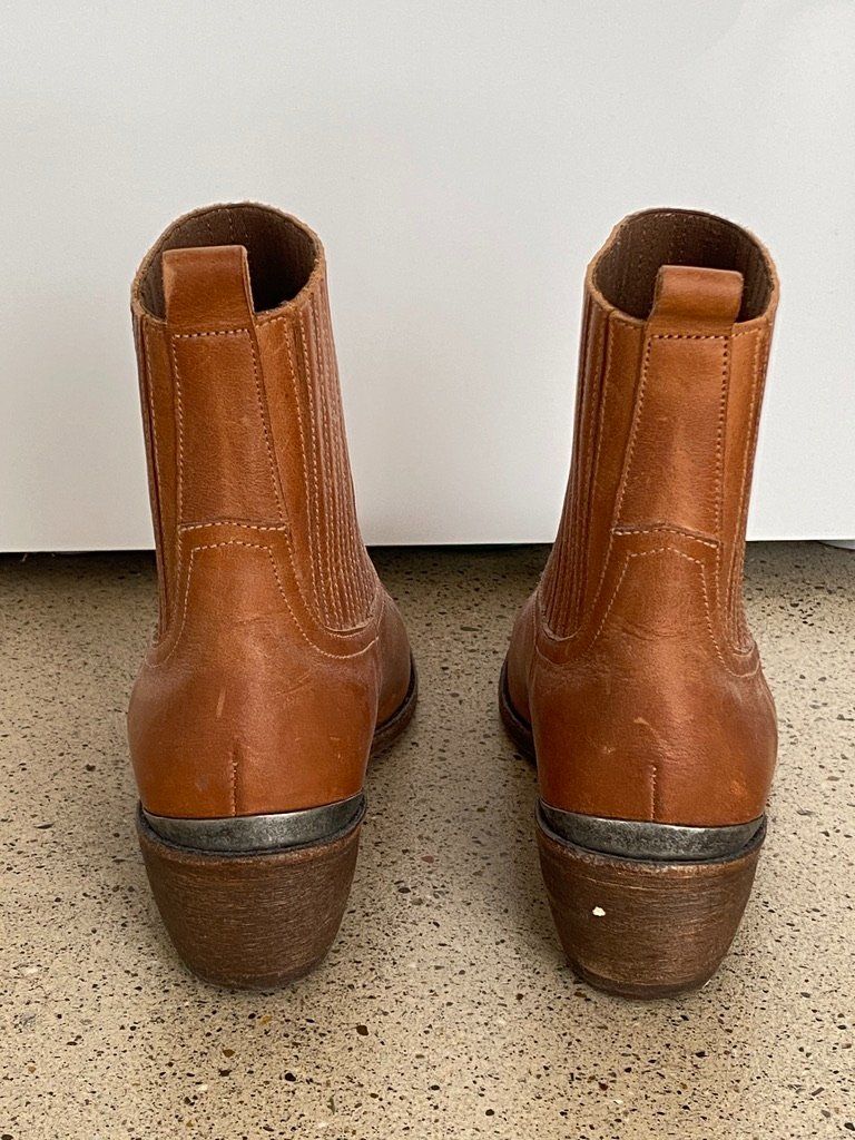 Scarpe da donna: Stiefeletten Cowboy-Style, lederfarben – Usato da Zürich venduto da Pamo02 3