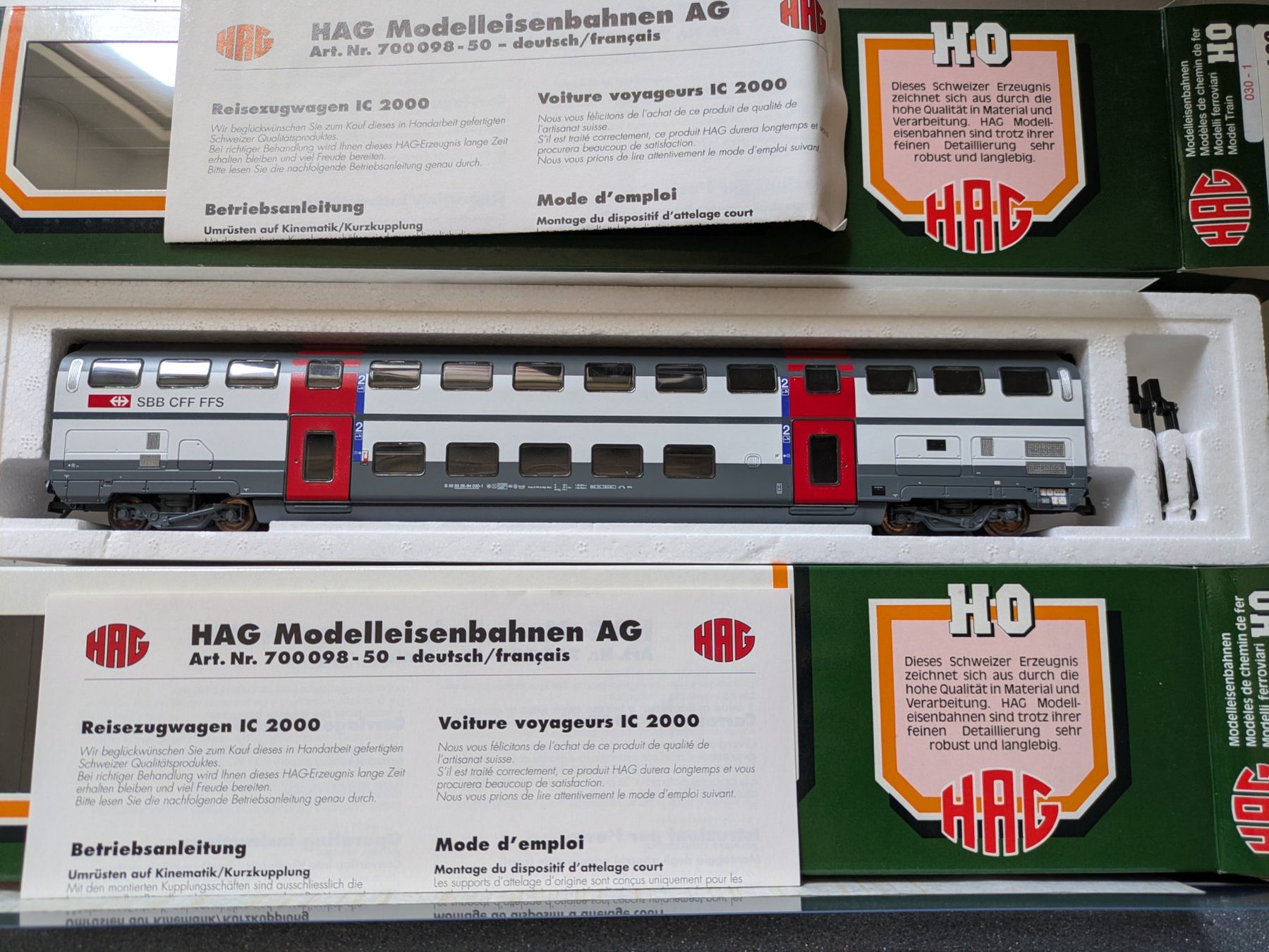 Hag Trains électriques: 5 x HAG SBB IC 2000 Personenwagen – Neuf (Voir description) à Lohn SH par Gitane0 5