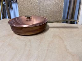 Kupferpfanne mit Deckel 20 cm Durchmesser