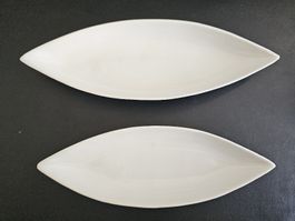 2er Set Helvetas Schalen, Keramik, Blatt Design