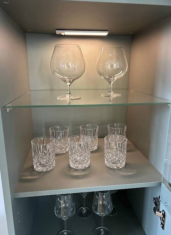 Vetrine: Moderne Glasvitrine / Vitrinenschrank  Piniengrün/Grau – Usato da Basel venduto da liv99 2