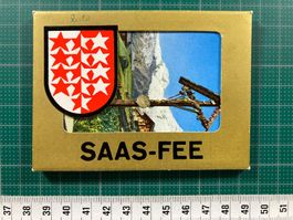 Saas-Fee, alte Souvenir Photo-Mappe, Wallis, Tourismus