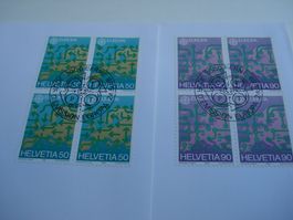 Sondermarke Europa 1988, FDC Satz + 4erblock, 3 Belege