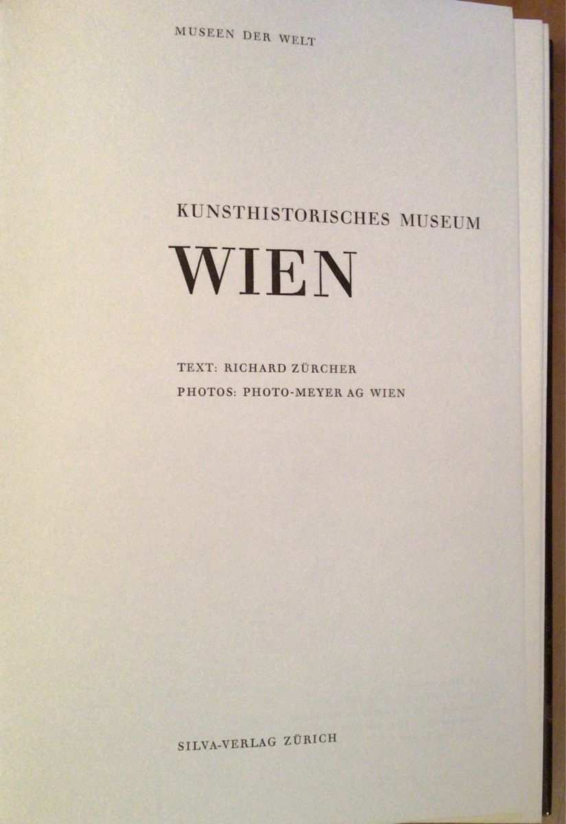 Libri: Kunsthistorisches Museum Wien - 1964 – Nuovo (secondo la descrizione) da Ennetbaden venduto da Nab2012 1
