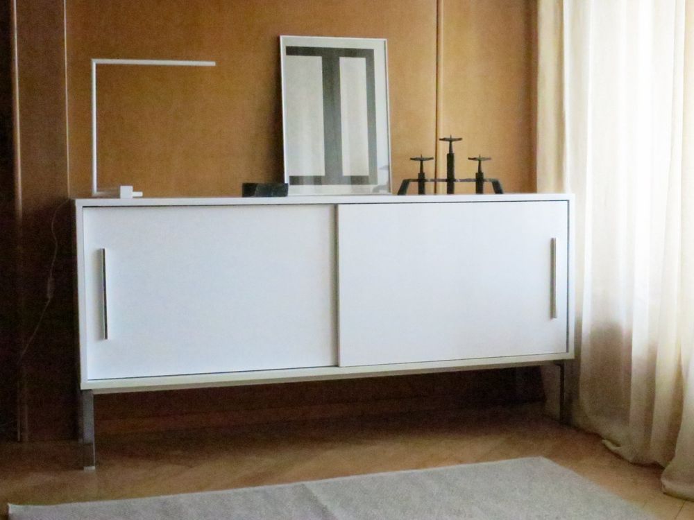 Buffet design blanc IKEA portes coulissantes 150cm (D'occasion) à ...