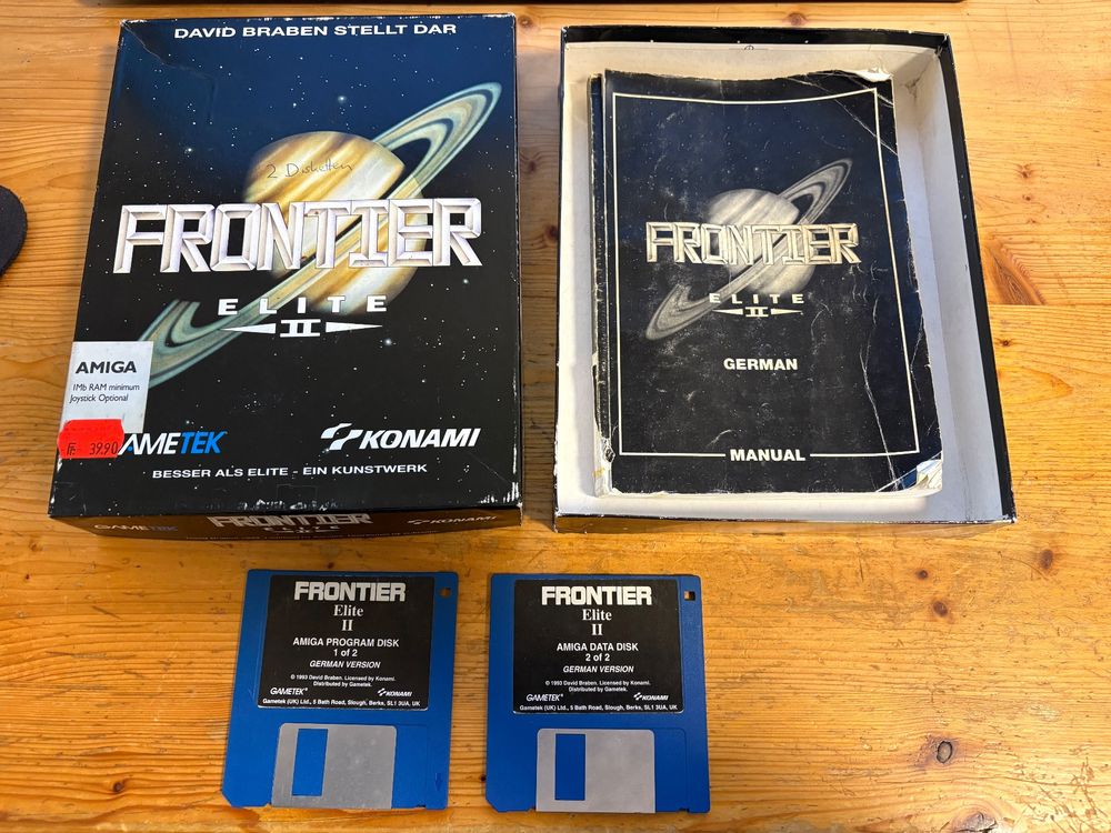 Amiga Jeux Big Box Frontier Elite II By Konami Full Complet
