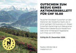 Niederhornbahn - Gutschein