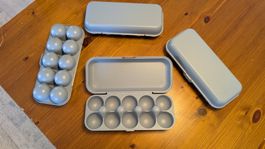4 Eier Schachteln aus Kunststoff 