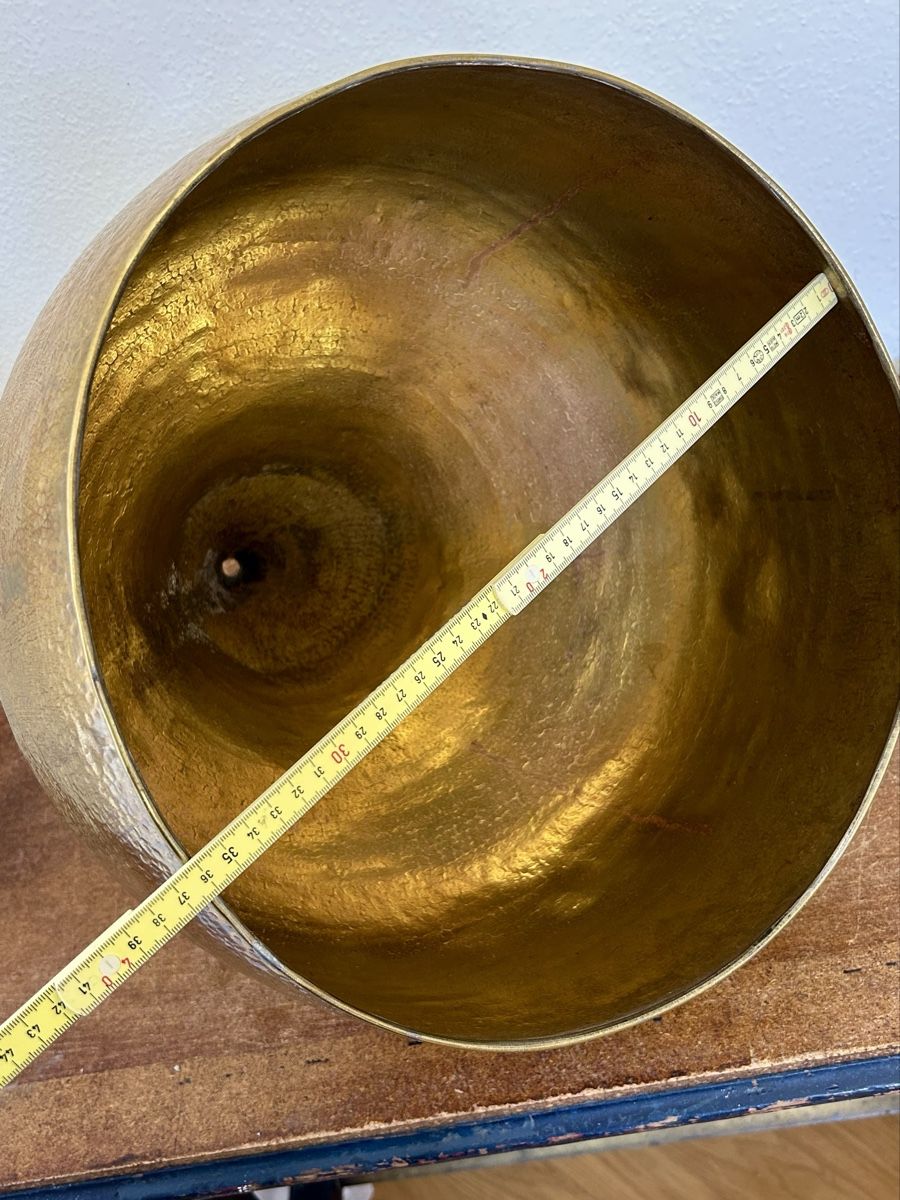 Lampadari & plafoniere: Lampe suspension en laiton martelé, sans électrification  – Usato da Lausanne venduto da TelmaLouise70 3