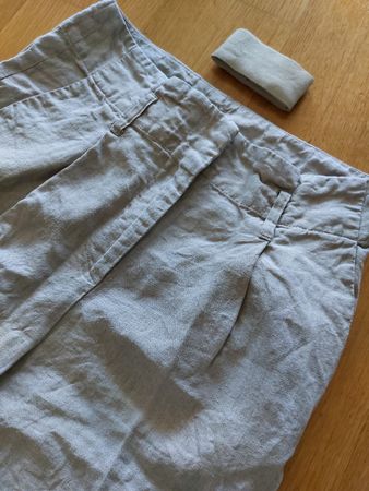 Hubert Gasser Leinenhose Gr. 34 Sommer Beige Leinen