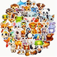 50 AUFKLEBER *HERZIGE TIERLI, GROSSE AUGEN* NEU+OVP