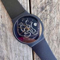 Rare Swiss Art Watch NOS ETA 955414 90s Abstract Design 33mm