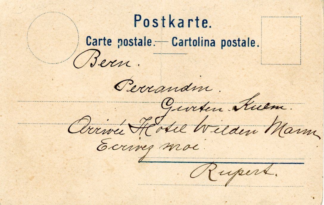 Cartoline postali: Gurten   BE   bei Bern      um 1901 – Usato da Brig venduto da Valcards54 2