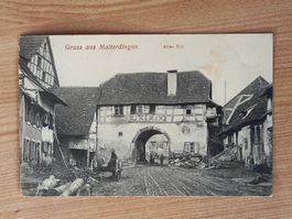 Alte PK / Gruss aus Malterdingen - Altes Tor Gelaufen 1908