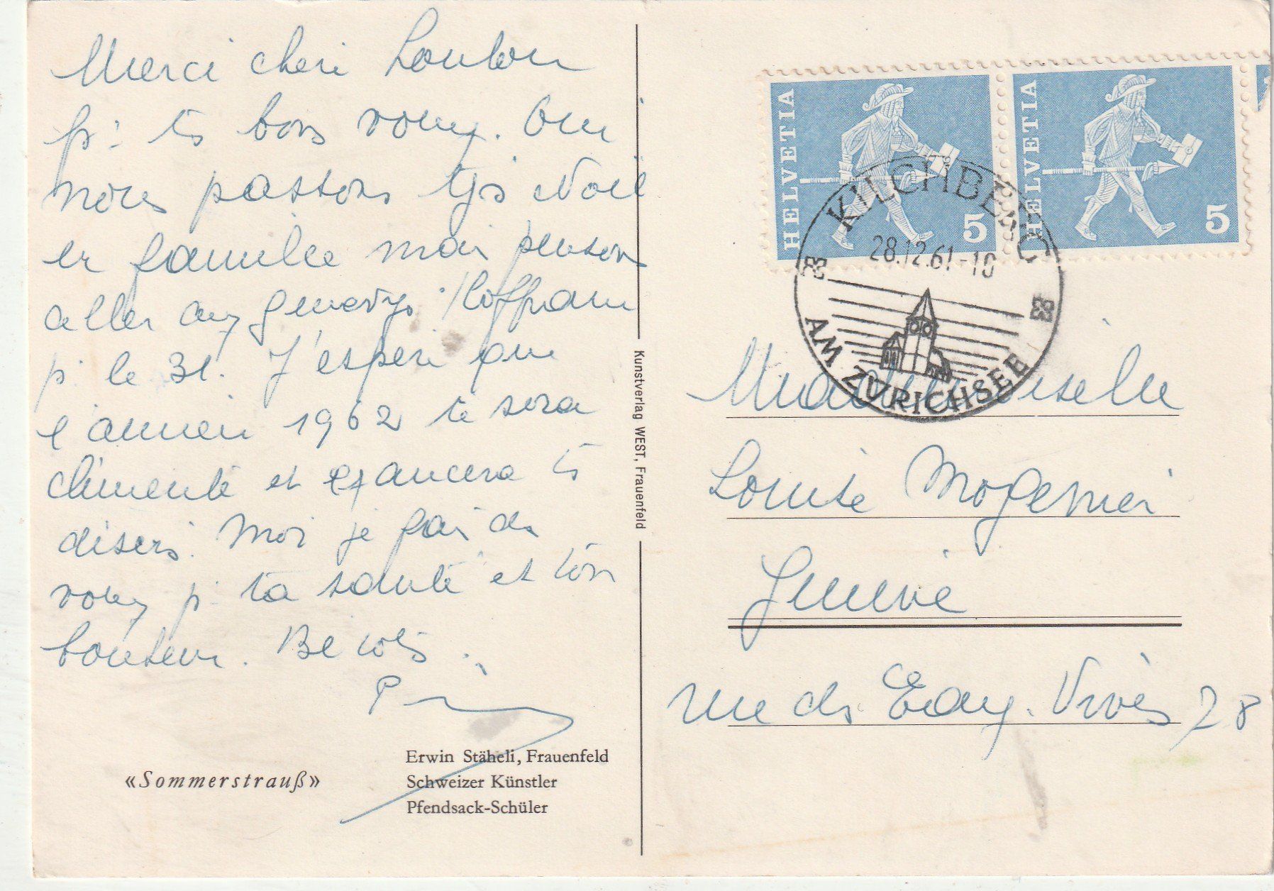 Cartes postales: Blumenkarte – D'occasion à Lumbrein par made02 1