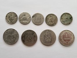 Münzen aus Belgien Silber