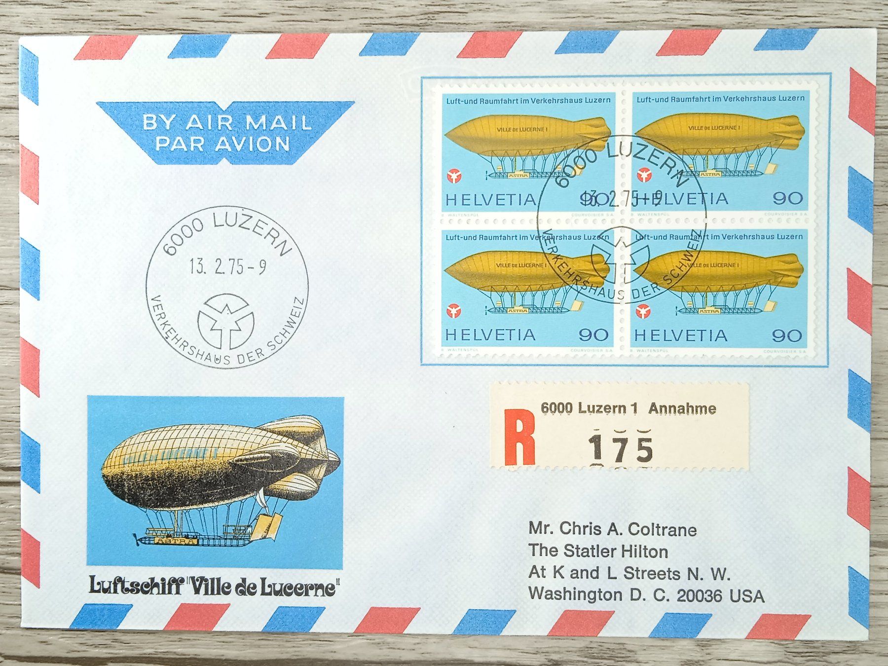 Tutti i francobolli: TR96 Enveloppe + Timbre Suisse 1975 – Usato da Cousset venduto da Patrick_Collections