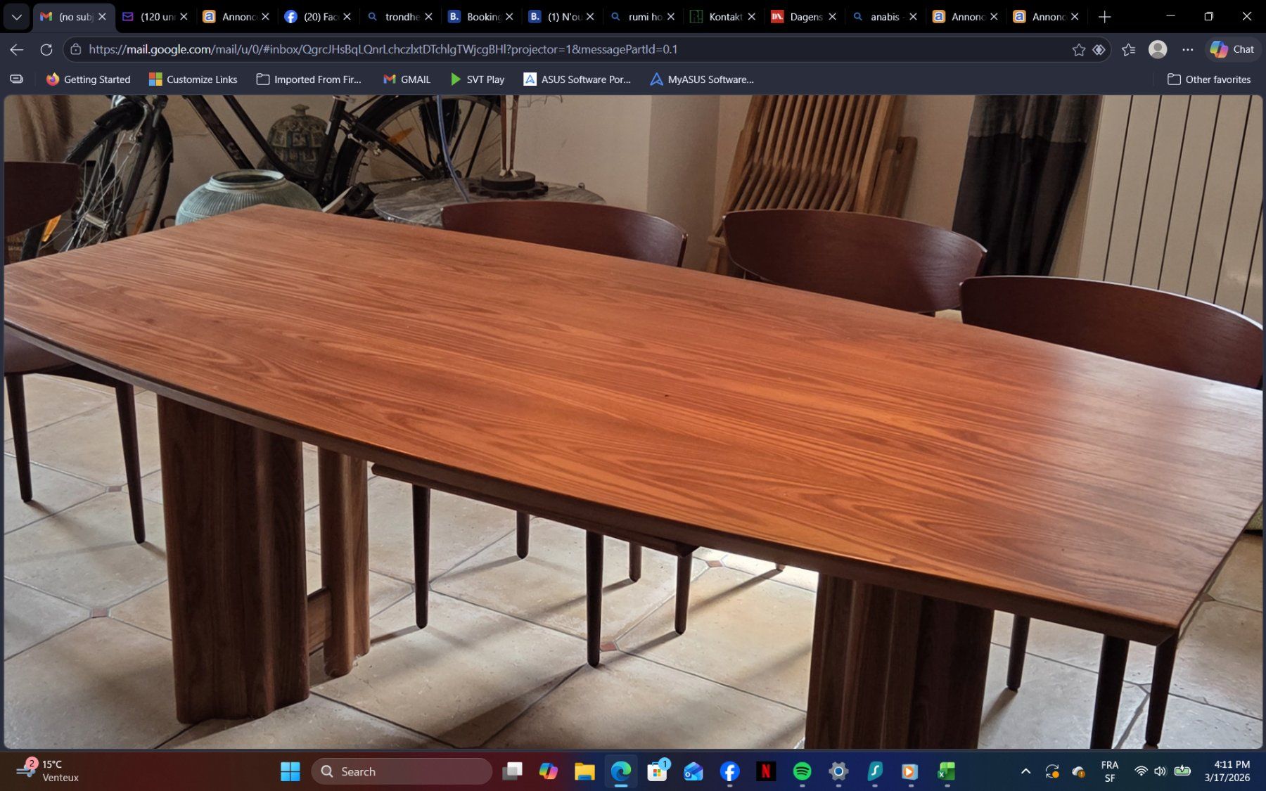 Tavoli: Table à manger en bois massif – Usato da Genève venduto da Maline66